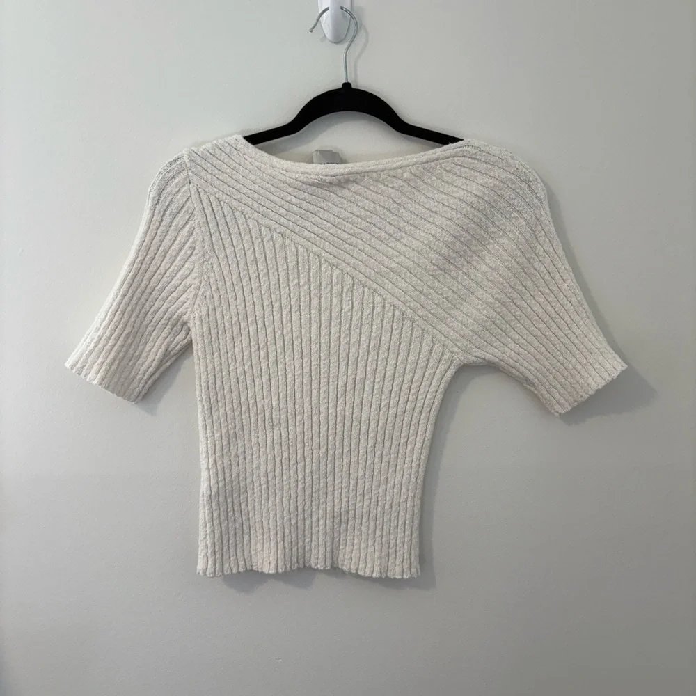 Anthropologie Maeve Ribbed Sweater Top Large - Picture 5 of 5